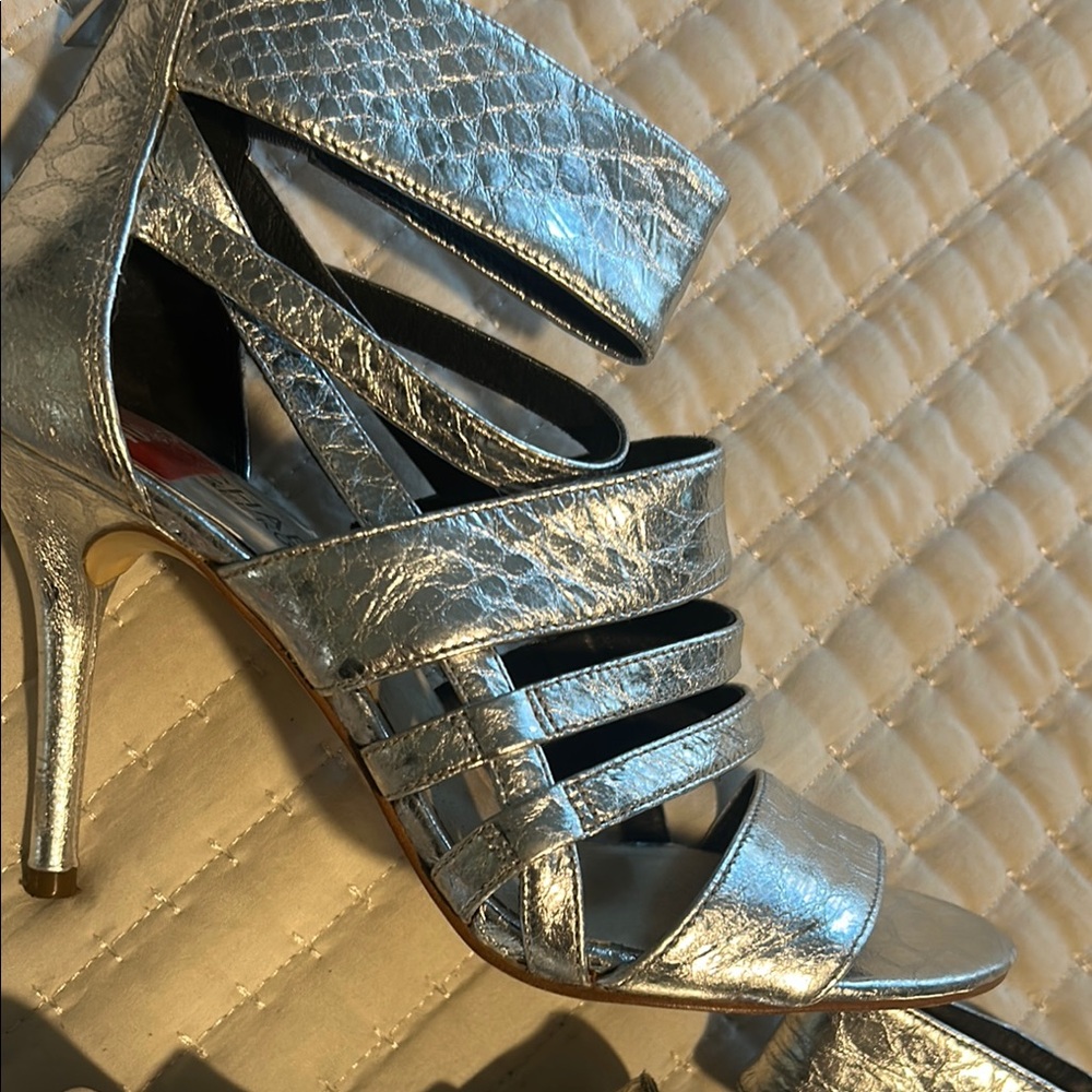 Silver Strappy Women's Heels from MICHAEL KORS from Dillard